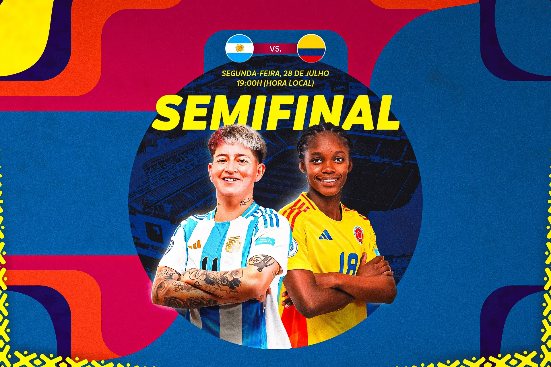 Argentina e Colômbia duelam por vaga na Final da CONMEBOL Copa América Femenina™