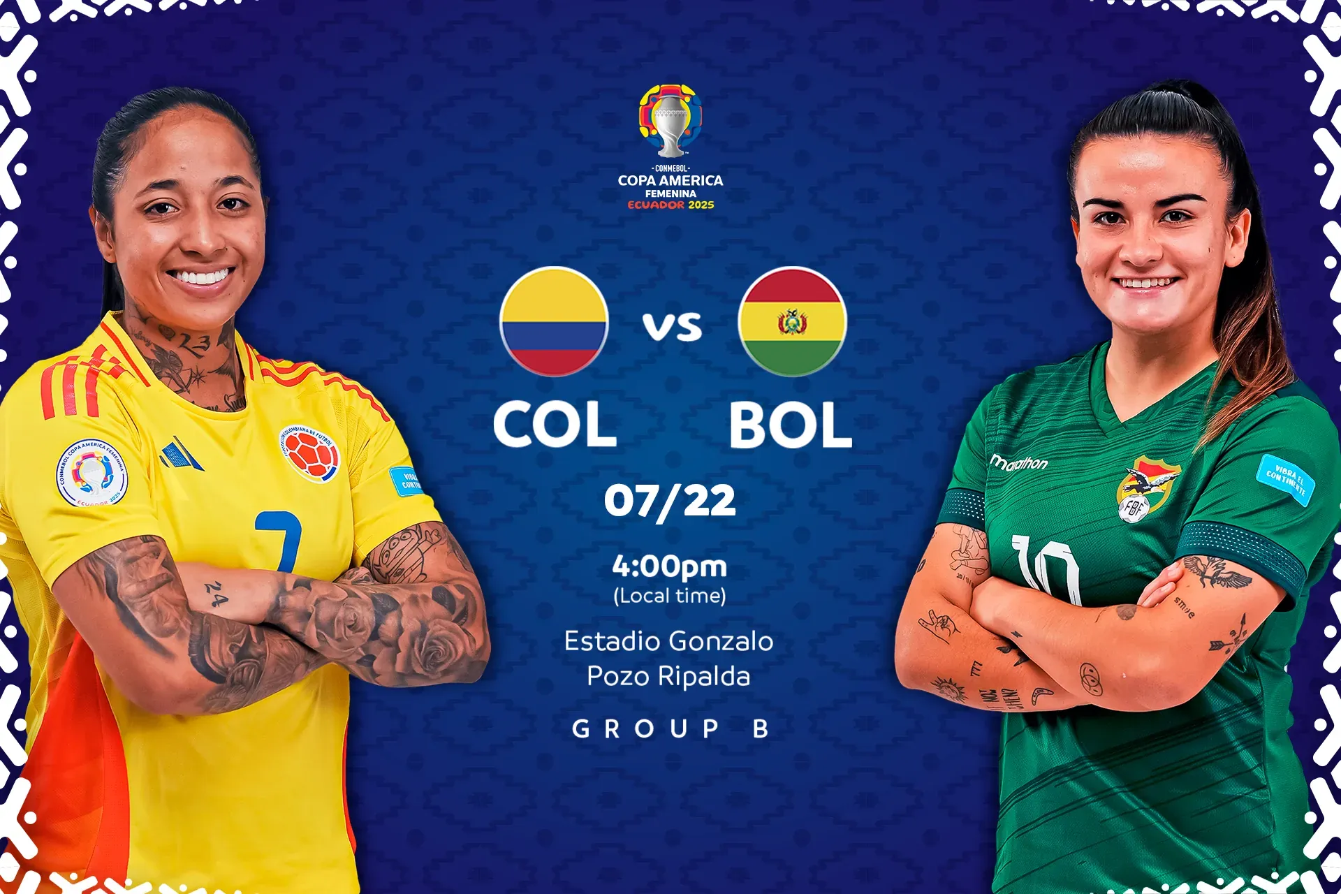 Colombia seeks confirmation against Bolivia at the CONMEBOL Copa América Femenina™