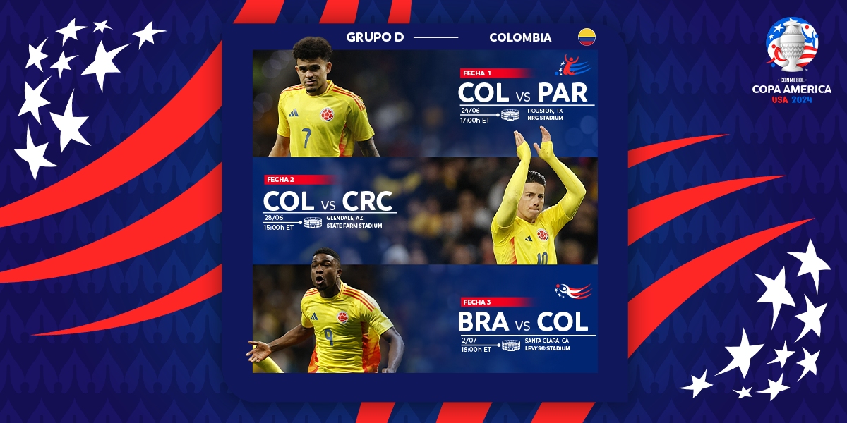 When does Colombia play during CONMEBOL Copa América™? CONMEBOL Copa