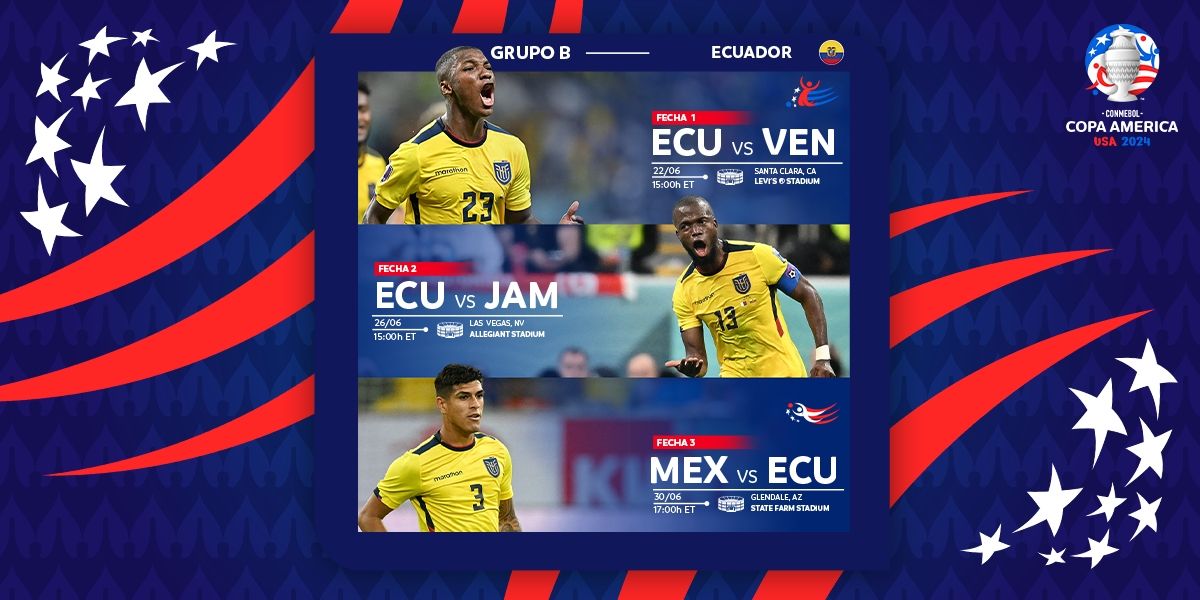 Cuándo juega Ecuador por CONMEBOL Copa América™