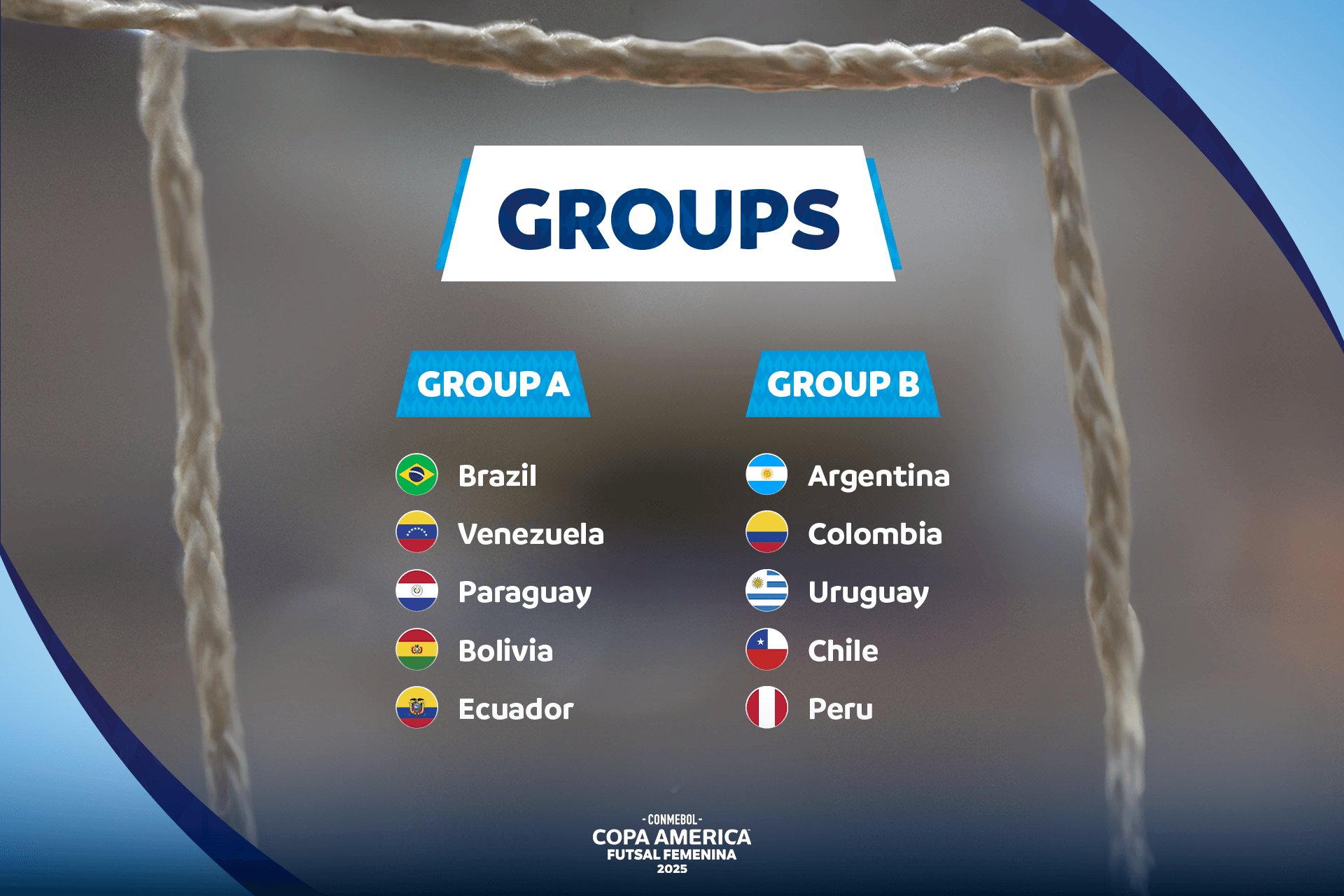 CONMEBOL Copa América Futsal Women's 2025™: Groups Defined