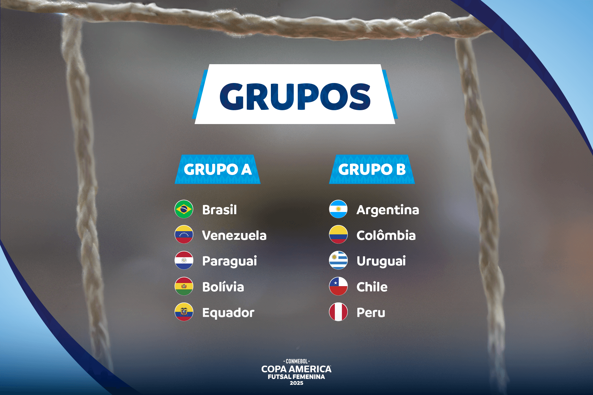 CONMEBOL Copa América Futsal Feminina 2025™: Grupos definidos