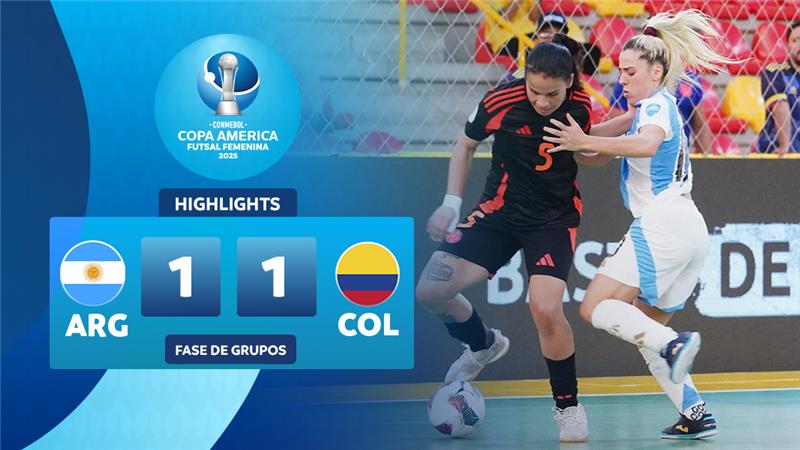 Thumbnail do vídeo: ARGENTINA 1-1 COLÔMBIA | Melhores Momentos | CONMEBOL Copa América Futsal Femenina 2025™