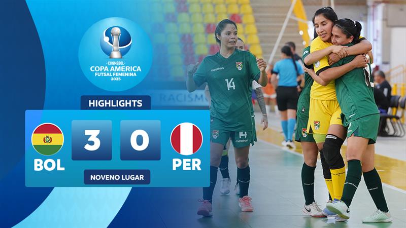 Thumbnail do vídeo: BOLÍVIA 3-0 PERU | Melhores Momentos | CONMEBOL Copa América Futsal Femenina 2025™