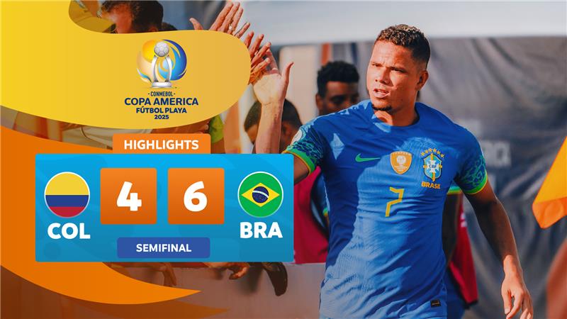 SEMIFINAL: COLOMBIA 4-6 BRAZIL | Highlights | CONMEBOL Copa América Fútbol Playa 2025™