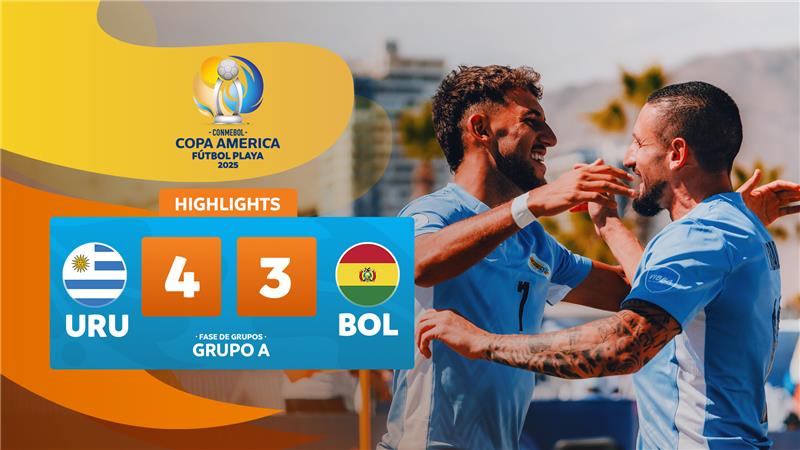 Thumbnail do vídeo: URUGUAY 4-3 BOLIVIA | Highlights | CONMEBOL Copa América Fútbol Playa 2025™