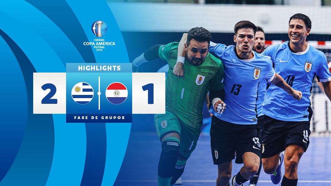 Thumbnail do vídeo: URUGUAY 2 - 1 PARAGUAY | HIGHLIGHTS | CONMEBOL COPA AMÉRICA FUTSAL 2026™
