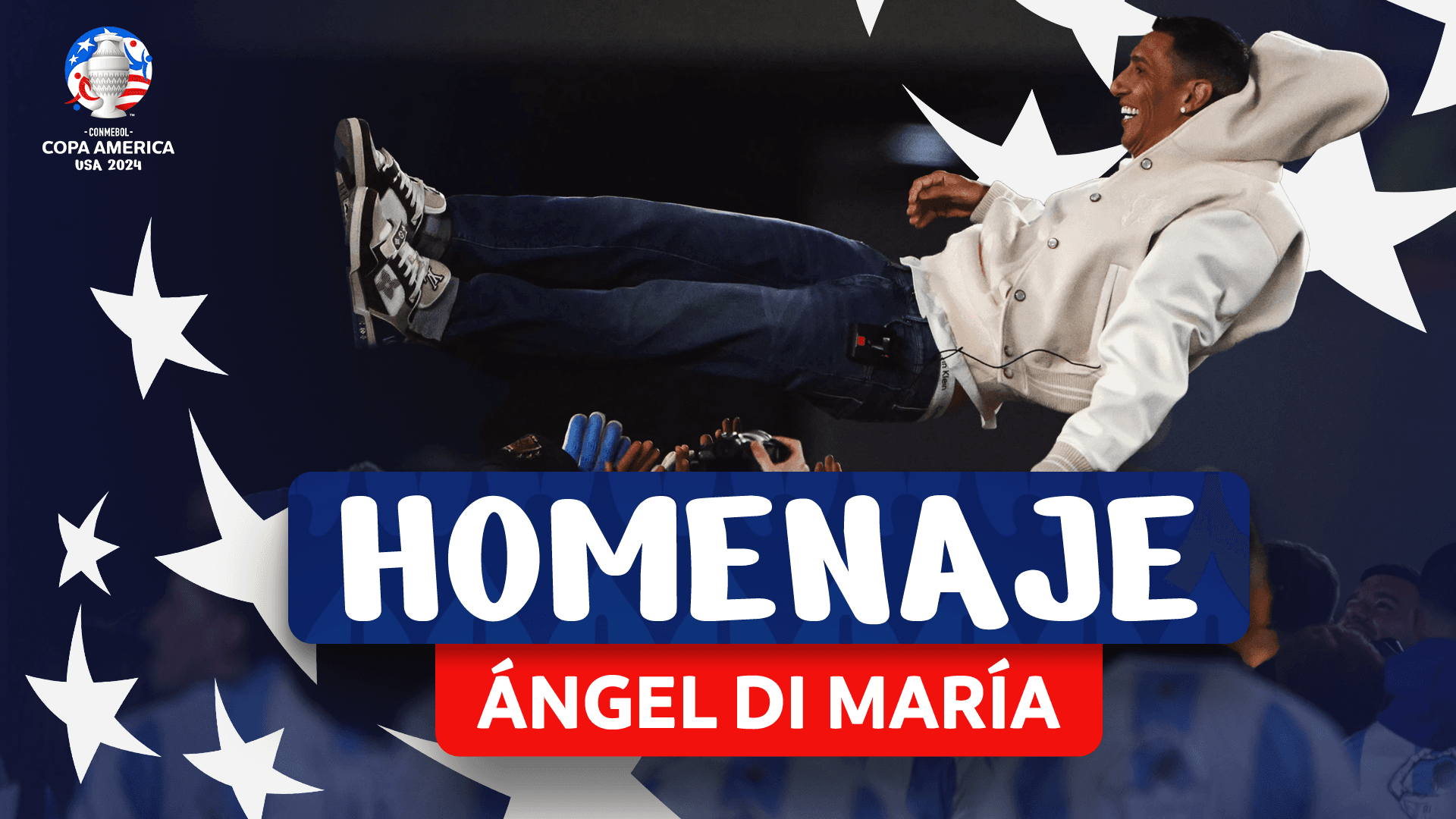 Thumbnail do vídeo: HOMENAGEM A ÁNGEL DI MARÍA | CONMEBOL COPA AMÉRICA USA 2024™