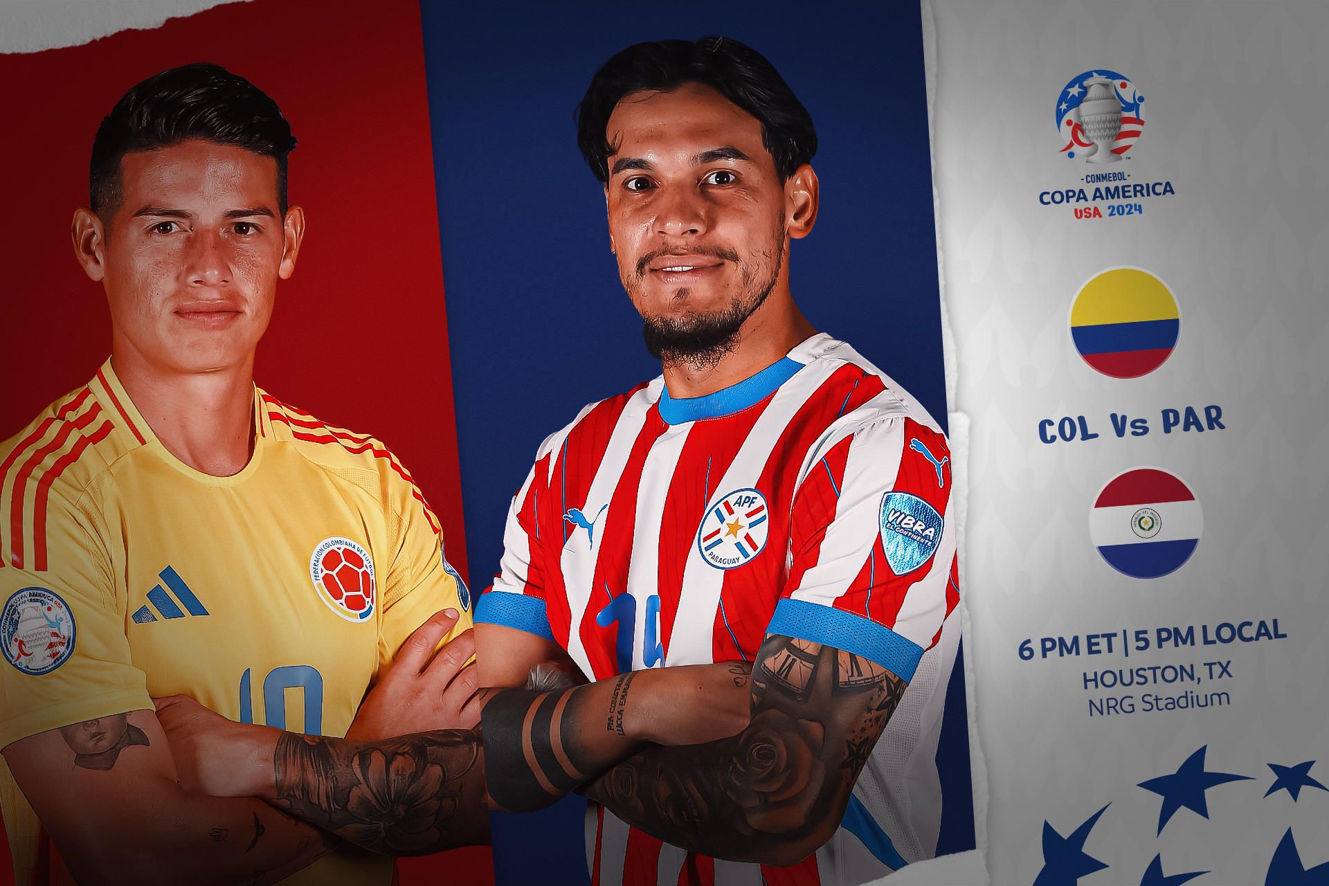Colombia and Paraguay make their Group D debut at CONMEBOL Copa América 2024™