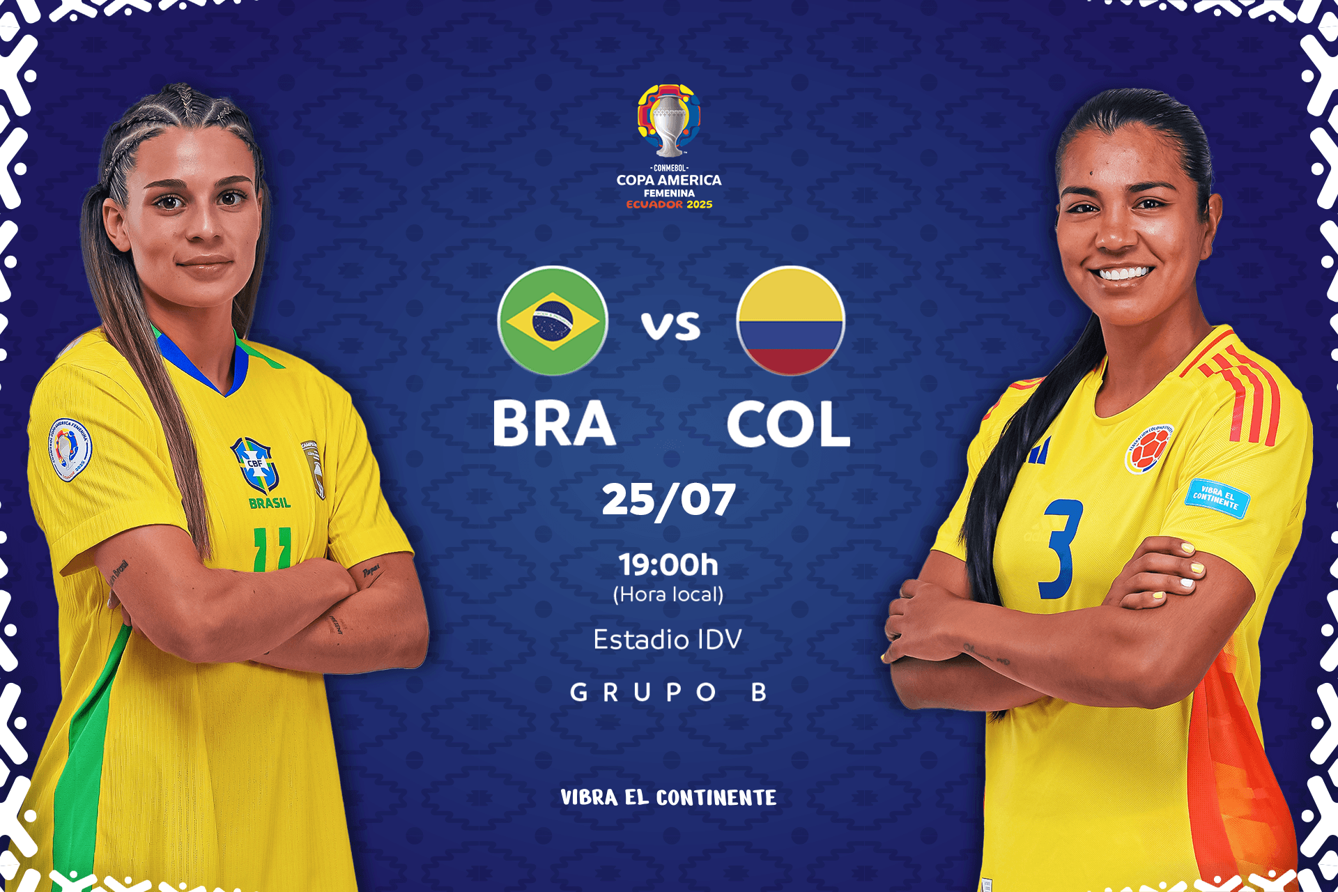 Brasil y Colombia van en busca del liderazgo del Grupo B