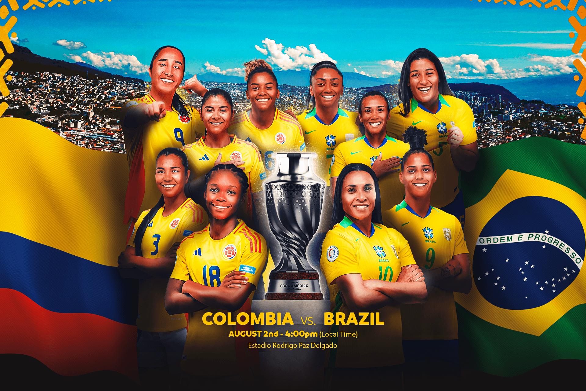 Colombia and Brazil to clash in the Final of the CONMEBOL Copa América Femenina 2025™