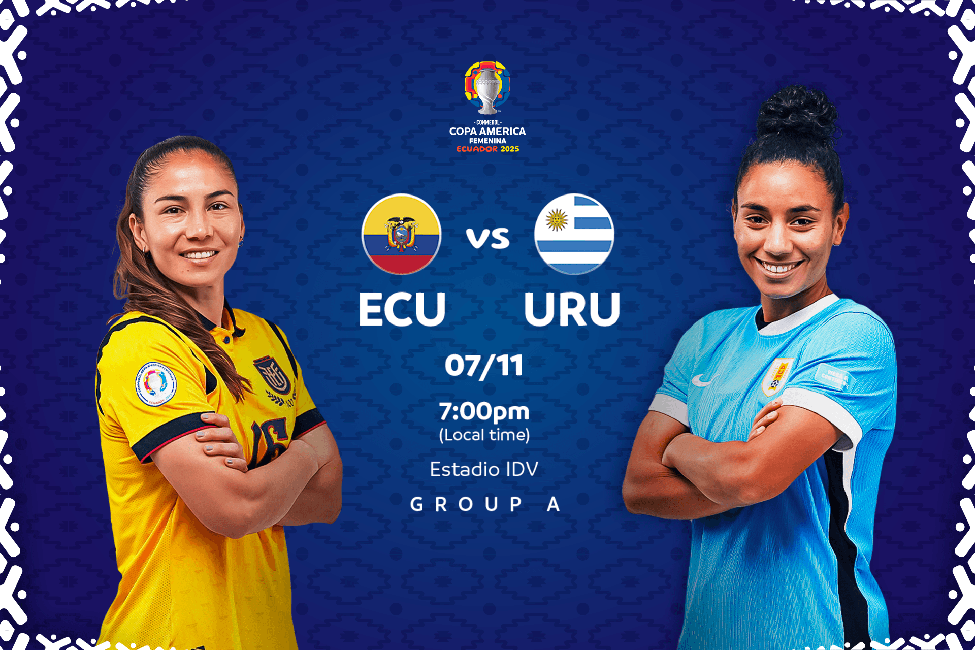 Ecuador and Uruguay to kick off the CONMEBOL Copa América Femenina 2025™️