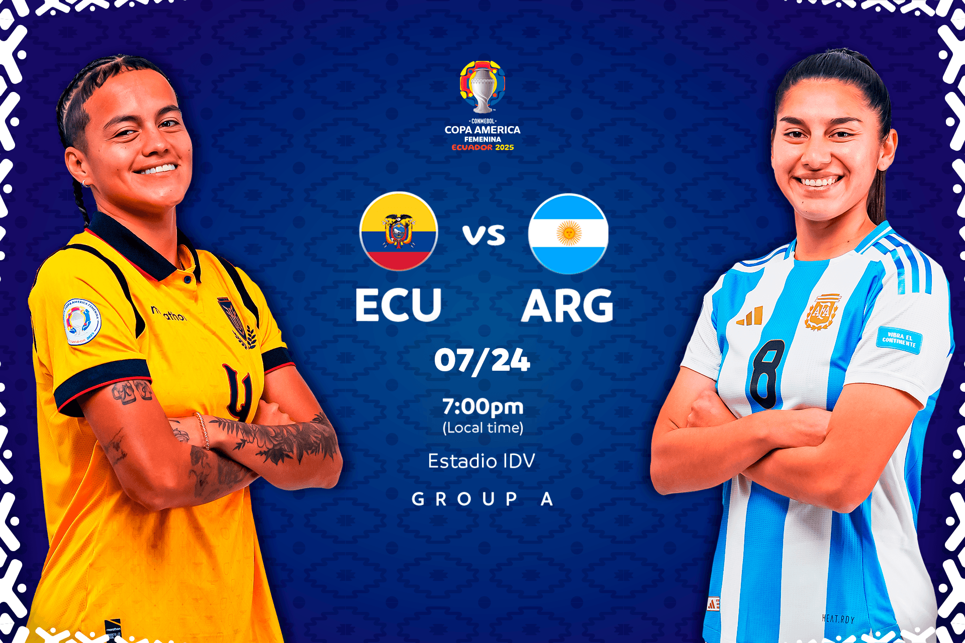  Ecuador seeks a semifinal spot at the CONMEBOL Copa América Femenina™ against Argentina