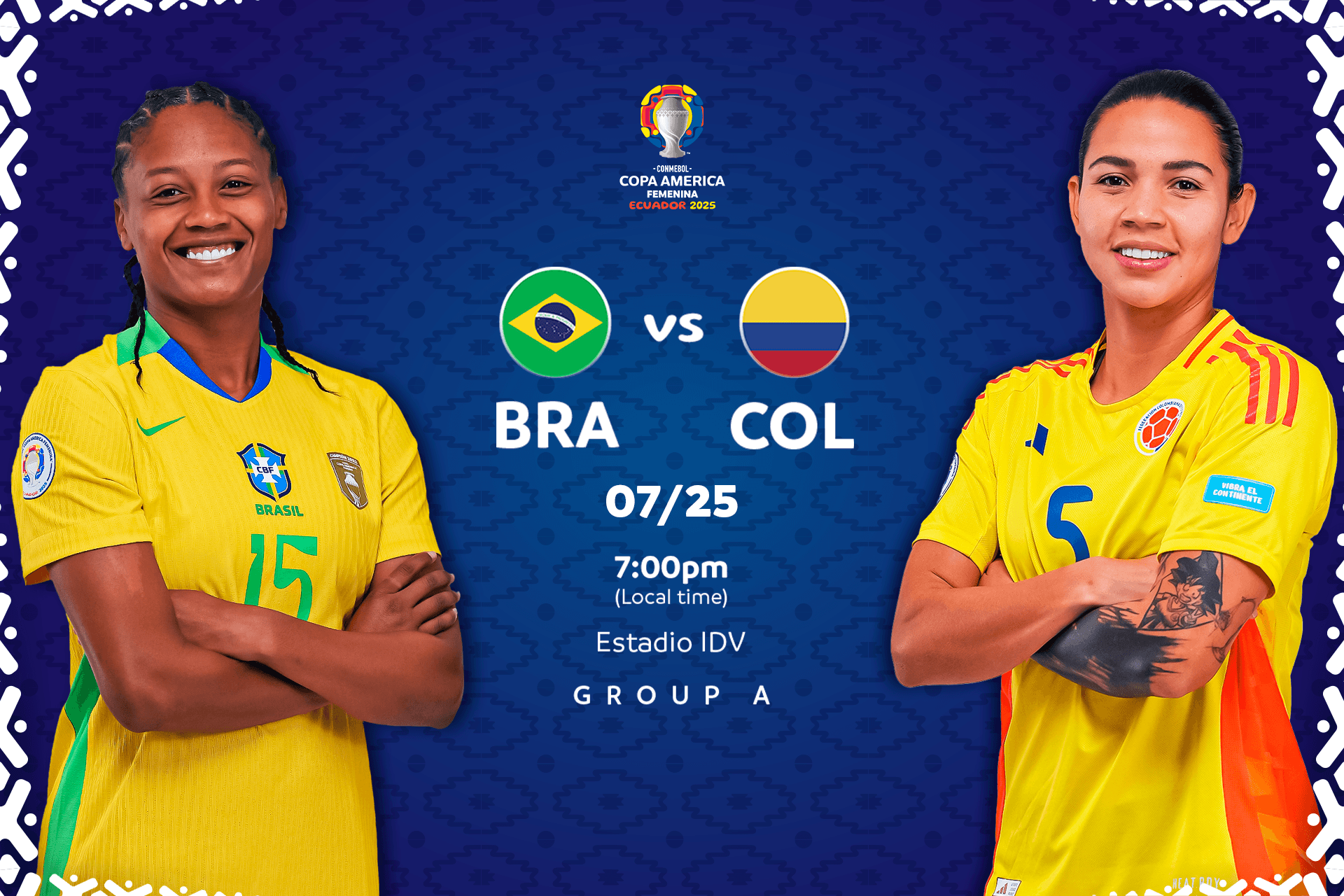 Brazil and Colombia clash in a thrilling battle for the top of Group B standings