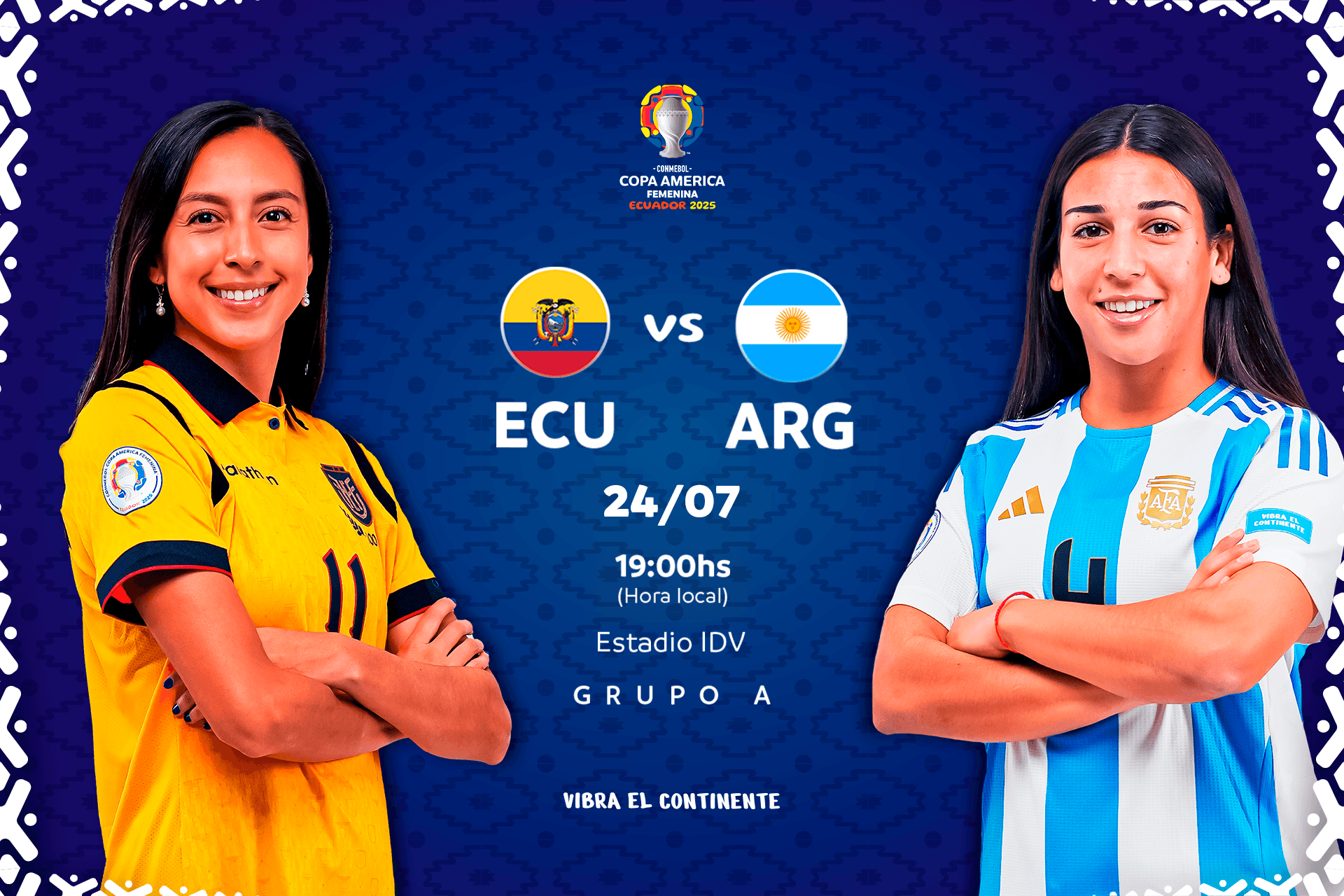 Ecuador buscará su clasificación a semifinales de la CONMEBOL Copa América Femenina™ ante Argentina