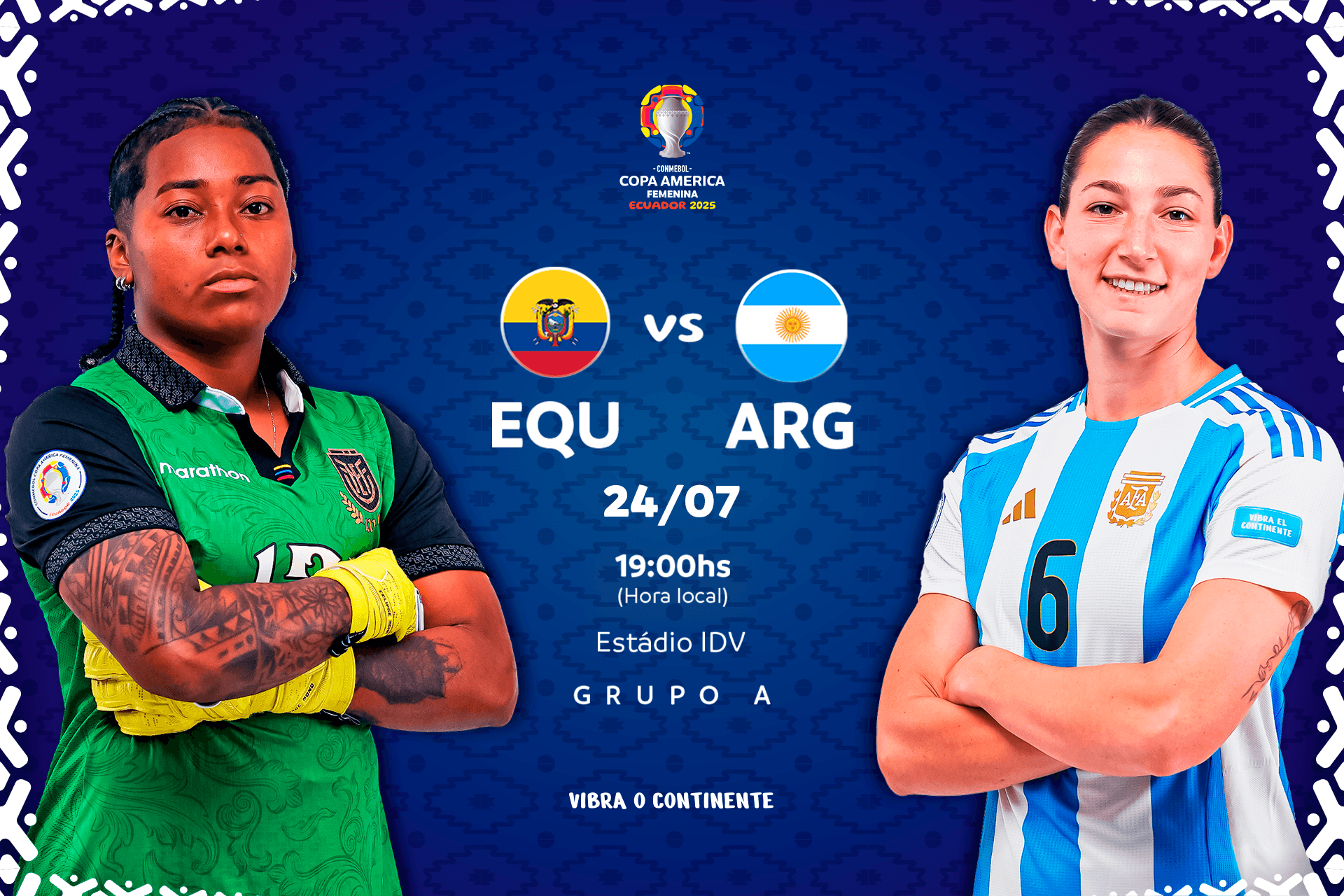 Equador busca classificação às semifinais da CONMEBOL Copa América Femenina™ contra a Argentina