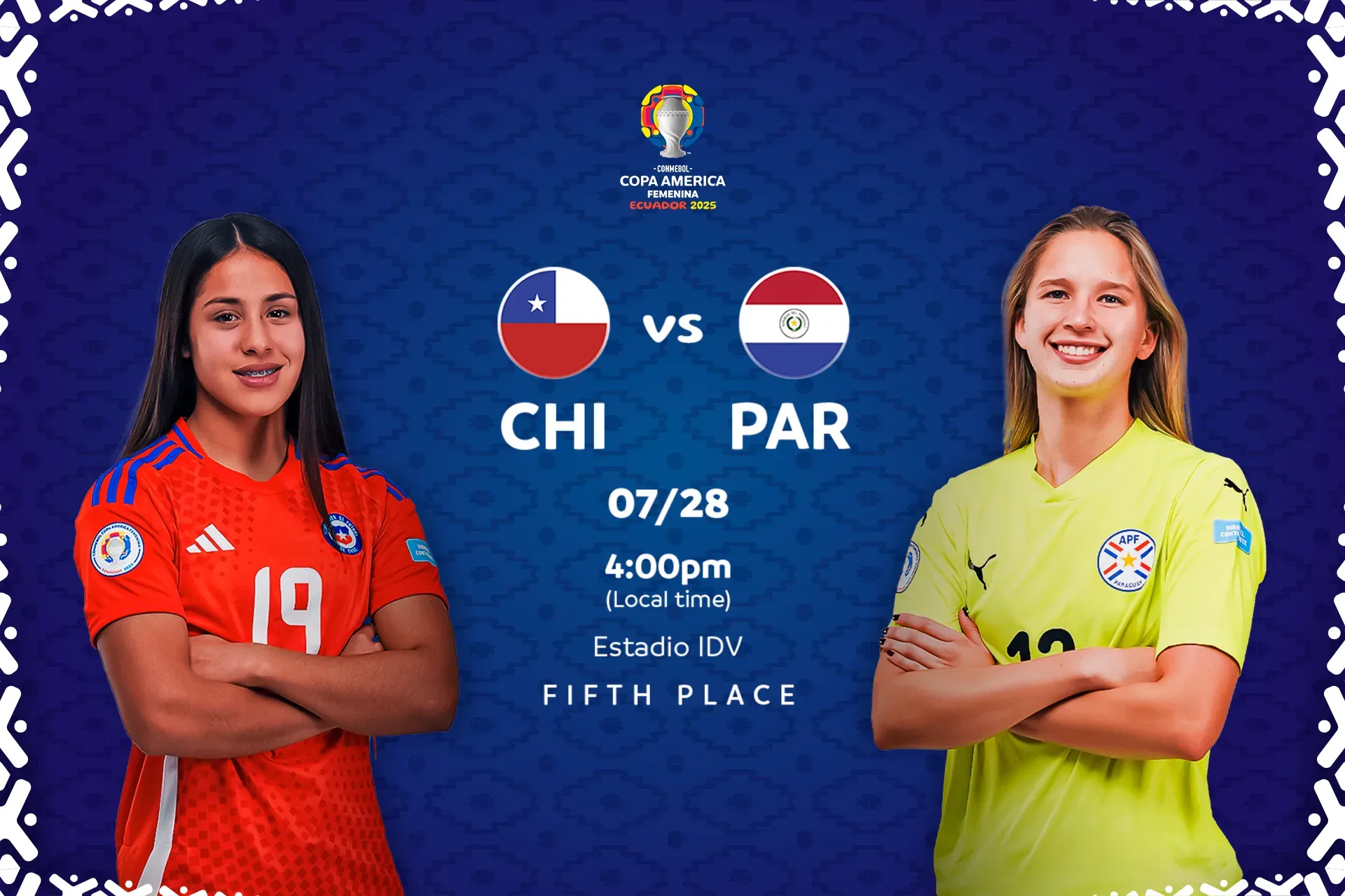 Chile and Paraguay to battle for fifth place at the CONMEBOL Copa América Femenina 2025™