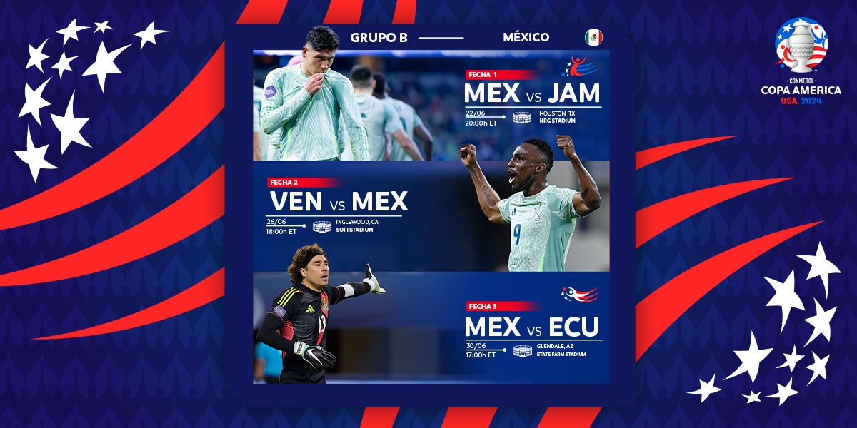 Cuándo juega México por CONMEBOL Copa América™