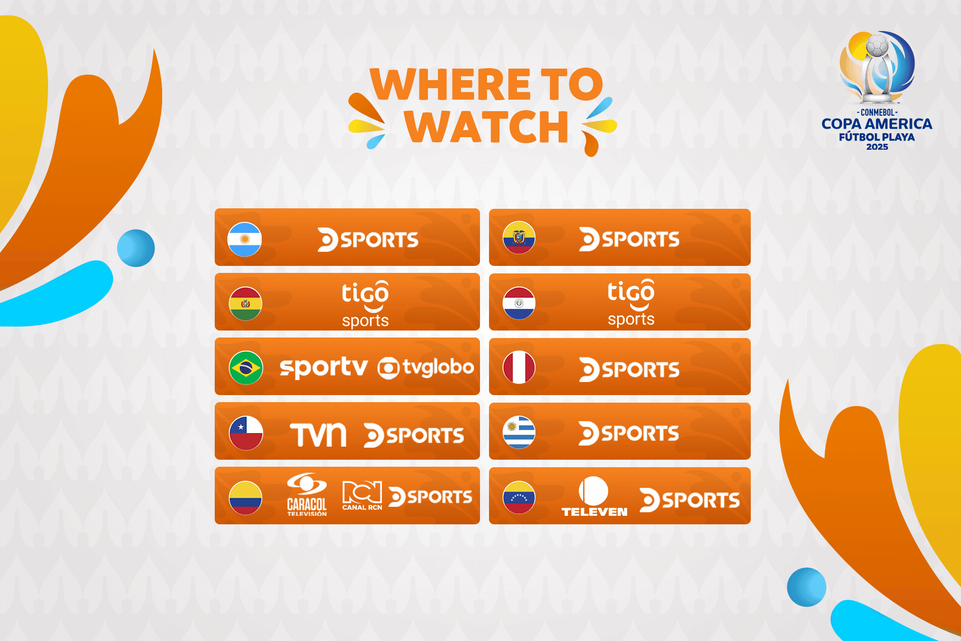 Where to Watch the CONMEBOL Copa América Fútbol Playa 2025™
