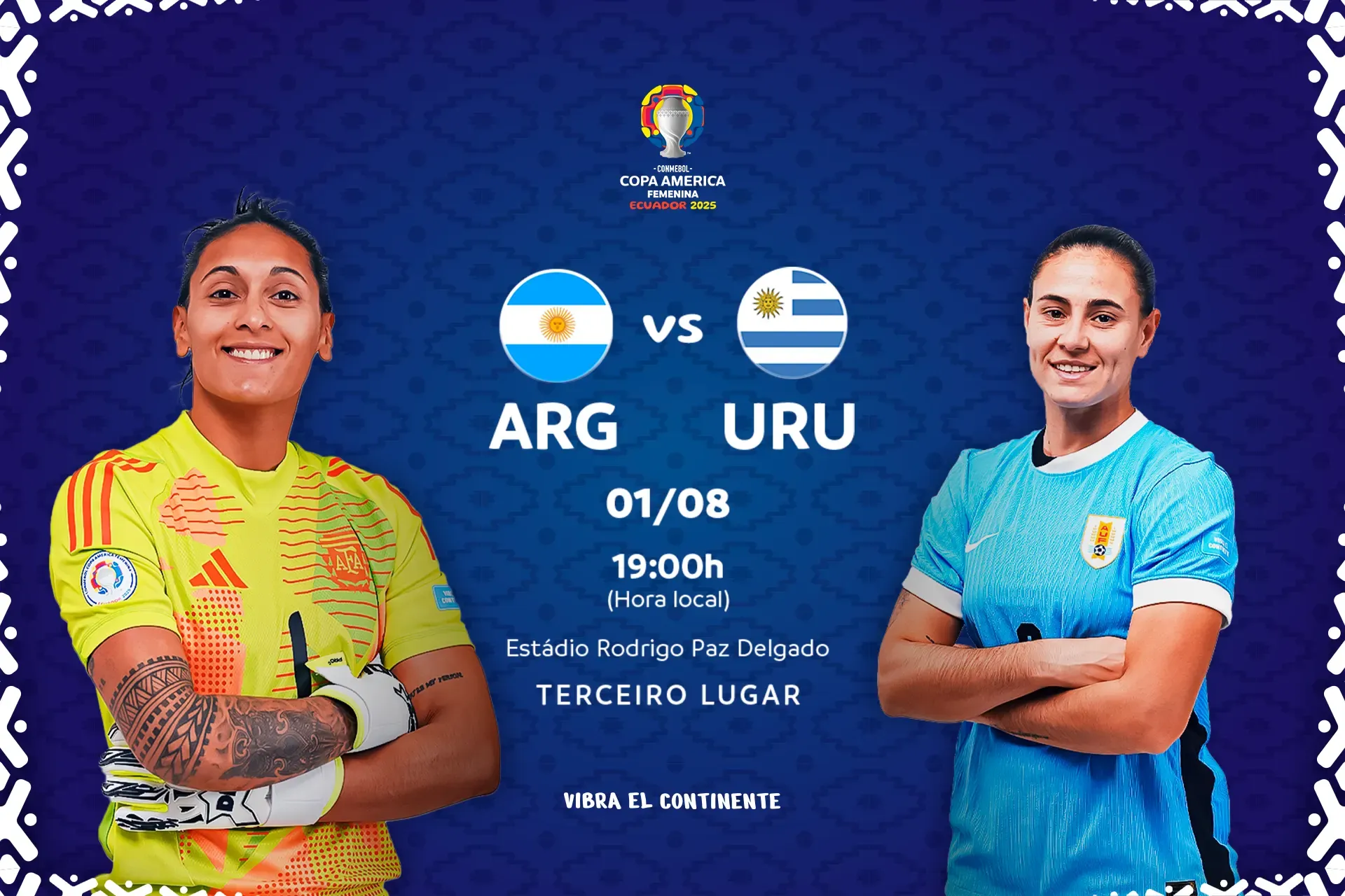 Argentina e Uruguai querem subir ao pódio da CONMEBOL Copa América Femenina 2025™