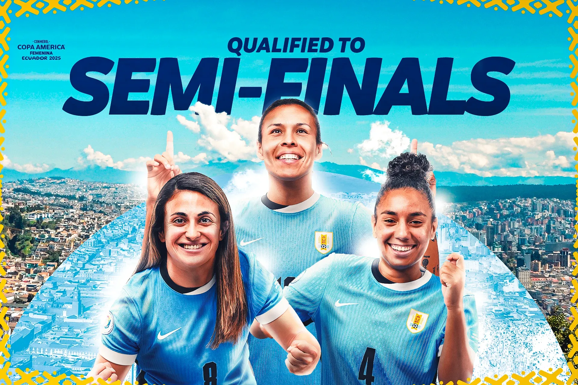Uruguay beats Chile to reach the semifinals of the CONMEBOL Copa América Femenina™