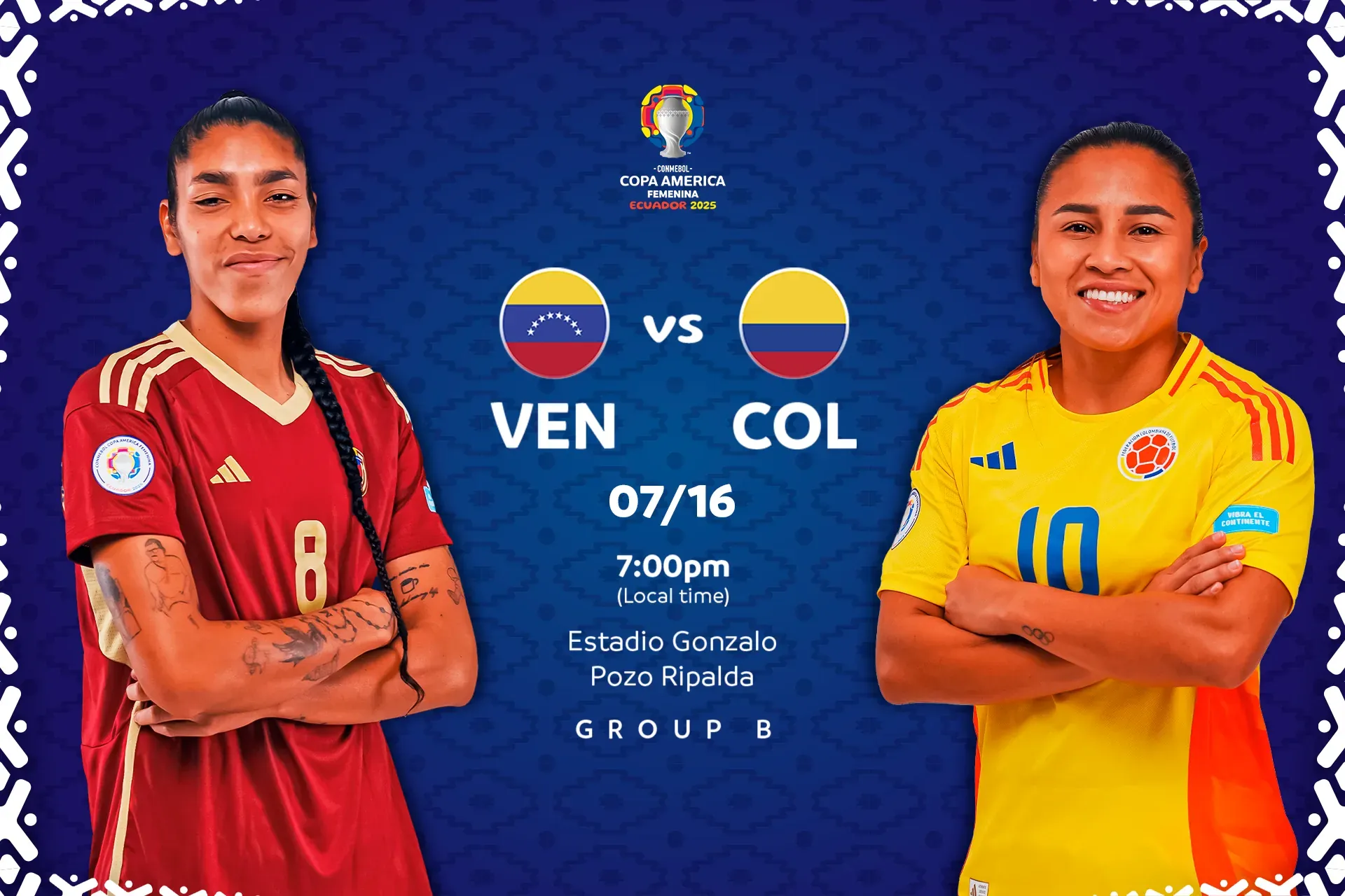 Colombia makes its debut against Venezuela in the CONMEBOL Copa América Femenina 2025™