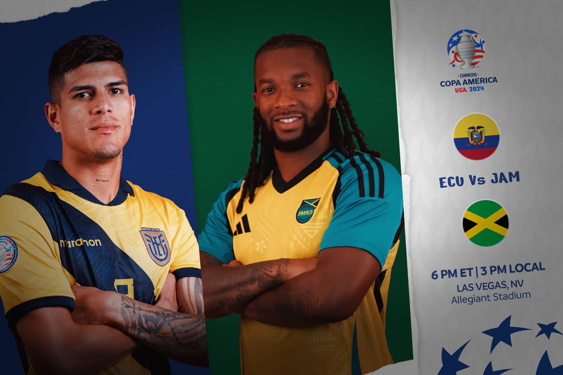 Ecuador y Jamaica buscan recuperarse en el Grupo B